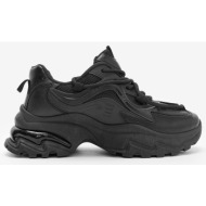  chunky sneakers δίσολα με extra κορδόνι 022575 μαυρο