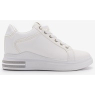  sneakers με εσωτερική πλατφόρμα 022667 λευκο