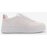  sneakers basic με διακοσμητικά 022672 ροζ