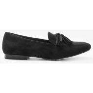  loafers suede με κρόσια 022909 μαυρο