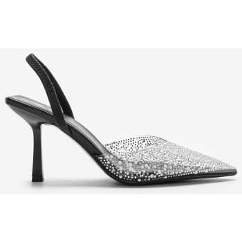 γόβες slingback μυτερές με διαφάνεια  σε προσφορά