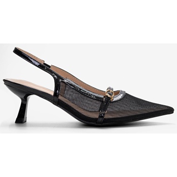 γόβες slingback μυτερές με δίχτυ 023550 σε προσφορά