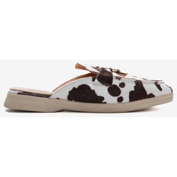 mules flat κλειστά με print 023656 σε προσφορά