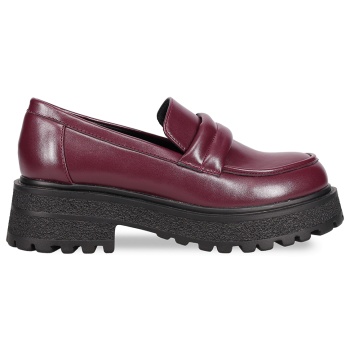 μπορντώ chunky loafer