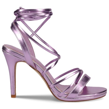 λιλά μεταλλιζέ multistrap πέδιλο