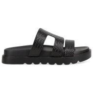  μαύρο flatform σανδάλι