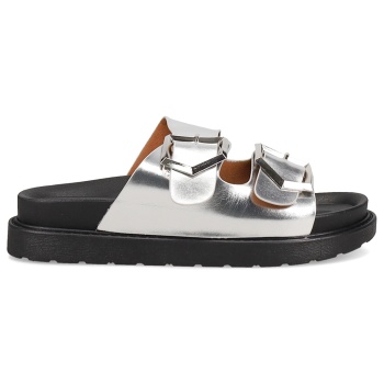 ασημί footbed σανδάλι