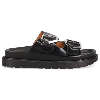 μαύρο footbed σανδάλι