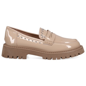 μπεζ λουστρίνη loafer