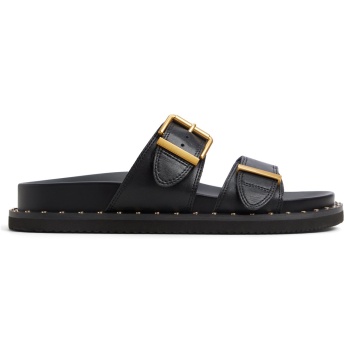 μαύρο δερμάτινο footbed σανδάλι elyna σε προσφορά