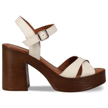 εκρού δερμάτινη πλατφόρμα