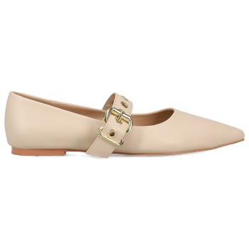 μπεζ μυτερή μπαλαρίνα σε προσφορά