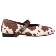 λευκή-καφέ μπαλαρίνα