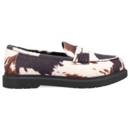 λευκό-καφέ loafer