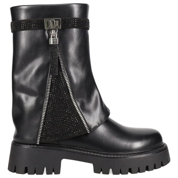 μαύρο μποτάκι με γκέτα σε προσφορά