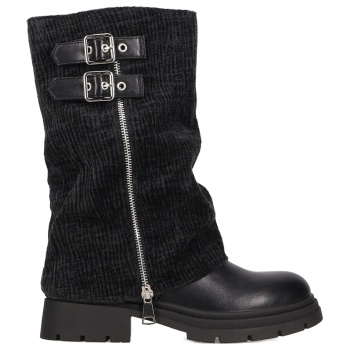 μαύρο μποτάκι με γκέτα σε προσφορά