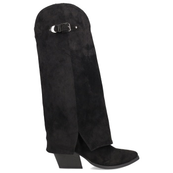 μαύρη μπότα με γκέτα σε προσφορά