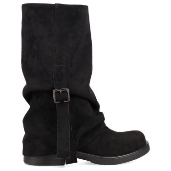 μαύρη μπότα με γκέτα σε προσφορά