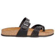  μαύρο footbded sandal