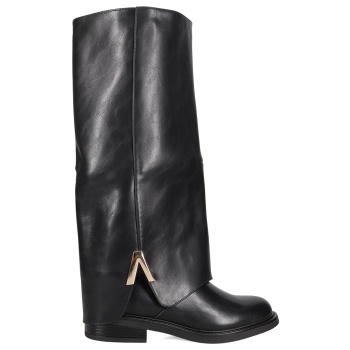 μαύρη μπότα με γκέτα σε προσφορά