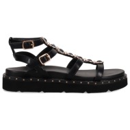  μαύρο flatform σανδάλι