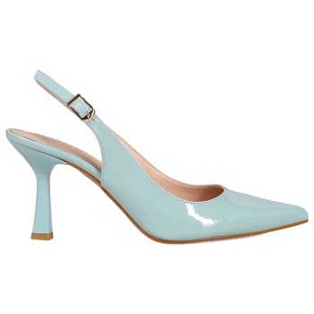 γαλάζια λουστρίνι εξώφτερνη γόβα