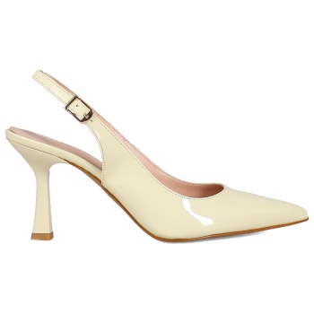 κίτρινη λουστρίνι εξώφτερνη γόβα