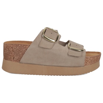 μπεζ footbed σανδάλι