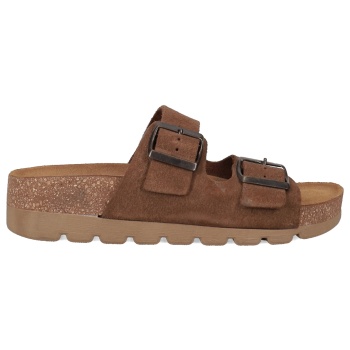 καφέ footbed σανδάλι
