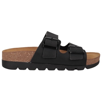 μαύρο footbed σανδάλι