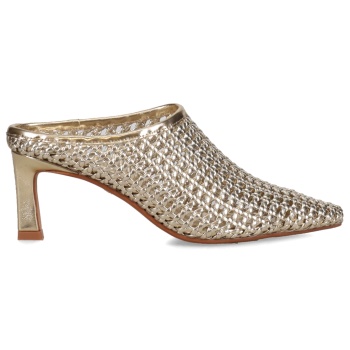 χρυσό πλεκτό mule