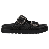  μαύρο footbed σανδάλι