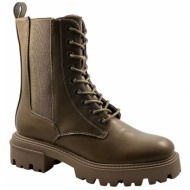  γυναικεία μποτάκια υφαντίδης 407222 χακί