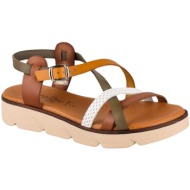  γυναικεία δερμάτινα πέδιλα| υφαντίδης | 110106 | καφέ