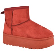  μποτάκια γυναικεία | υφαντίδης | mε γούνα | 572564 | κόκκινο