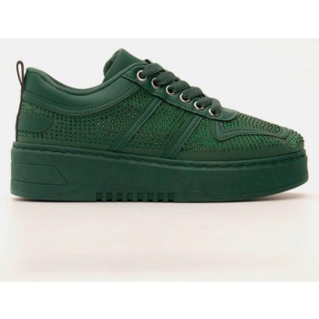sneakers δίσολα με strass - πράσινο σε προσφορά