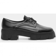  luigi design - δετά παπούτσια με τρακτερωτή σόλα - μαύρο