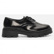  luigi design - δετά παπούτσια με τρακτερωτή σόλα - μαύρο