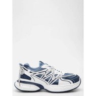  sneakers σε συνδυασμό χρωμάτων με δίχτυ & διακοσμητικό κορδόνι - μπλε