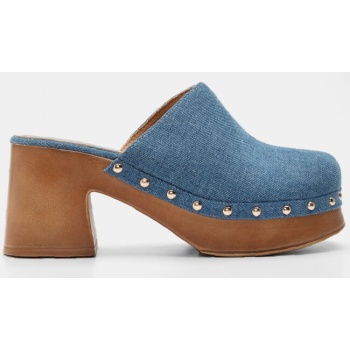 clogs με ραφή μπροστά & τρουκς - denim
