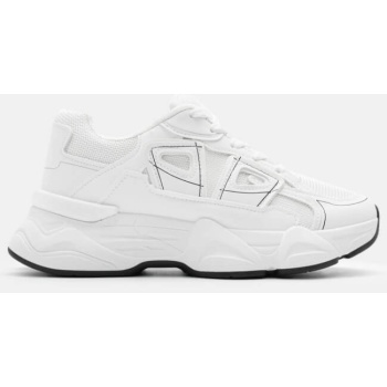 sneakers chunky με δίχτυ - λευκό σε προσφορά