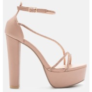  πέδιλα με φιάπα & strass - nude