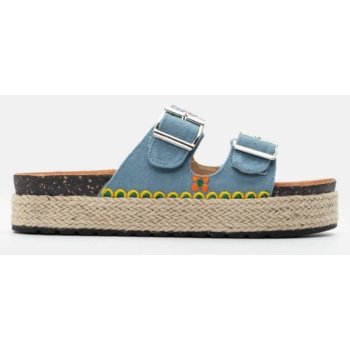 σανδάλια flatform με σχέδιο boho - denim