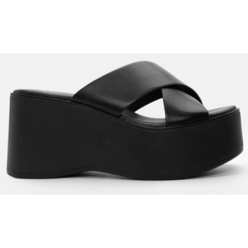 πλατφόρμες με χιαστί λουράκια - μαύρο σε προσφορά