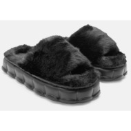  παντόφλες γούνινες - μαύρο