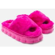  παντόφλες γούνινες - φούξια