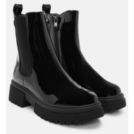  μποτάκια με λάστιχο & διακοσμητικό - μαύρο-λουστρίνι