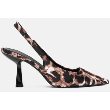 γόβες μυτερές open heel - animal print σε προσφορά