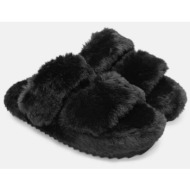 παντόφλες γούνινες - μαύρο