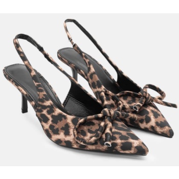 γόβες μυτερές slingback με φιόγκο  σε προσφορά